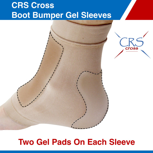 CRS Cross Boot Bumper Gel Pad Sleeve - Protection of Achilles Tendon & Lace Bite