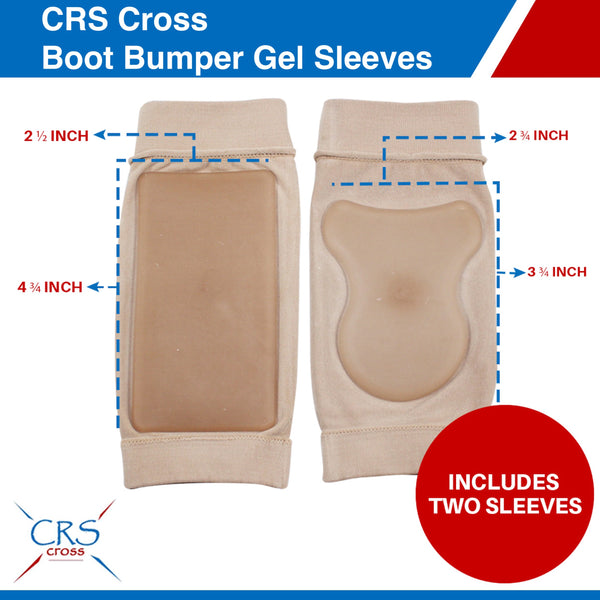 CRS Cross Boot Bumper Gel Pad Sleeve - Protection of Achilles Tendon & Lace Bite