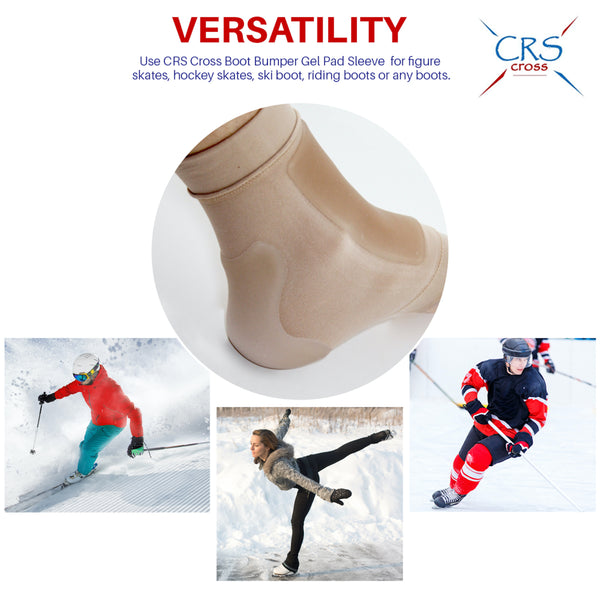 CRS Cross Boot Bumper Gel Pad Sleeve - Protection of Achilles Tendon & Lace Bite