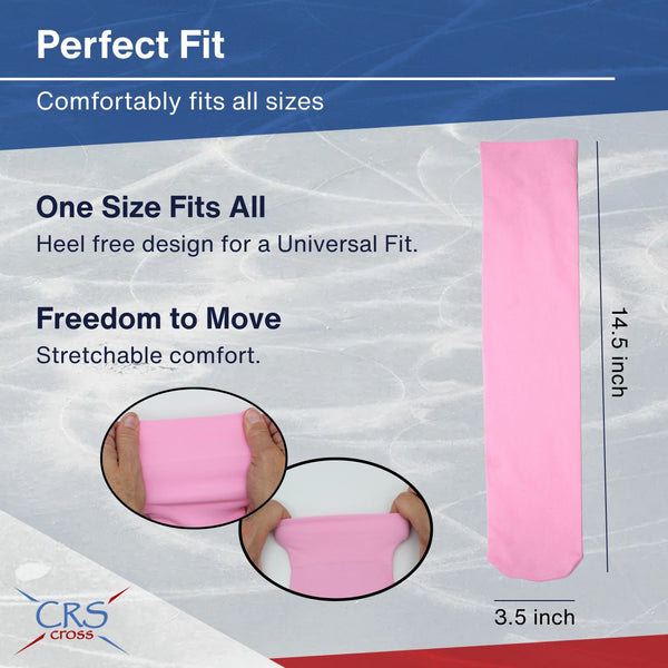 CRS Cross Figure Skate Socks (2 Pair) - Knee High Tights For Skating