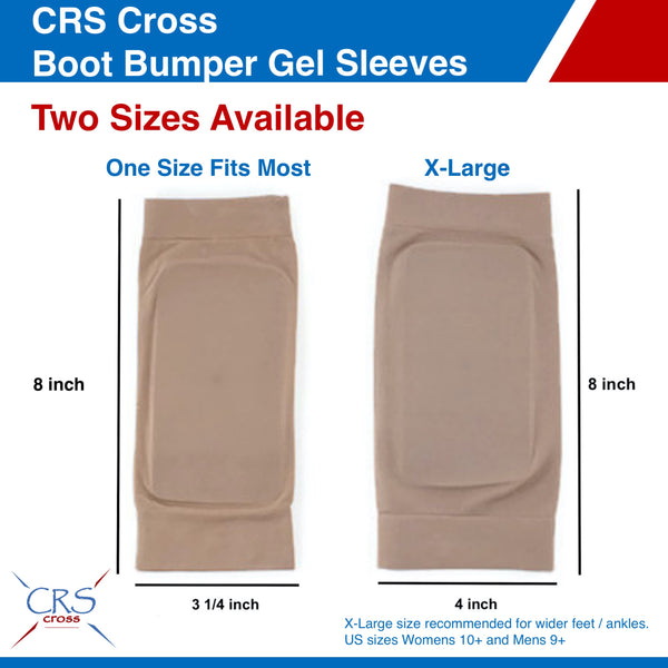 CRS Cross Boot Bumper Gel Pad Sleeve - Protection of Achilles Tendon & Lace Bite