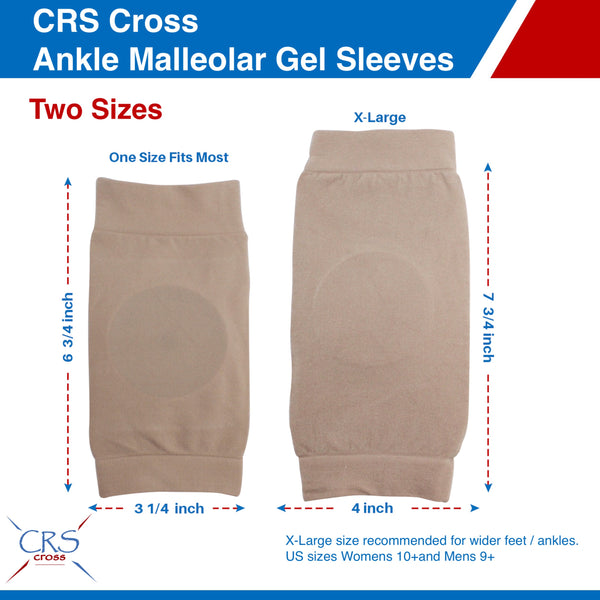 CRS Cross Ankle Malleolar Gel Sleeves - Premium Ankle Padded Skate Sock