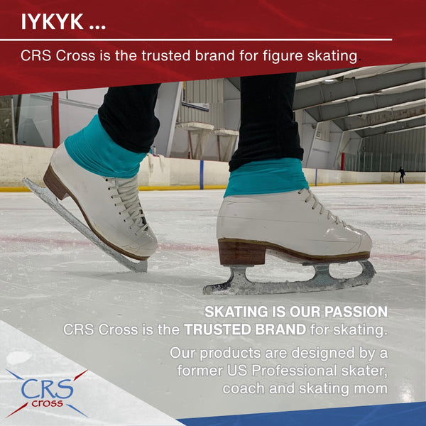 CRS Cross Figure Skate Socks (2 Pair) - Knee High Tights For Skating