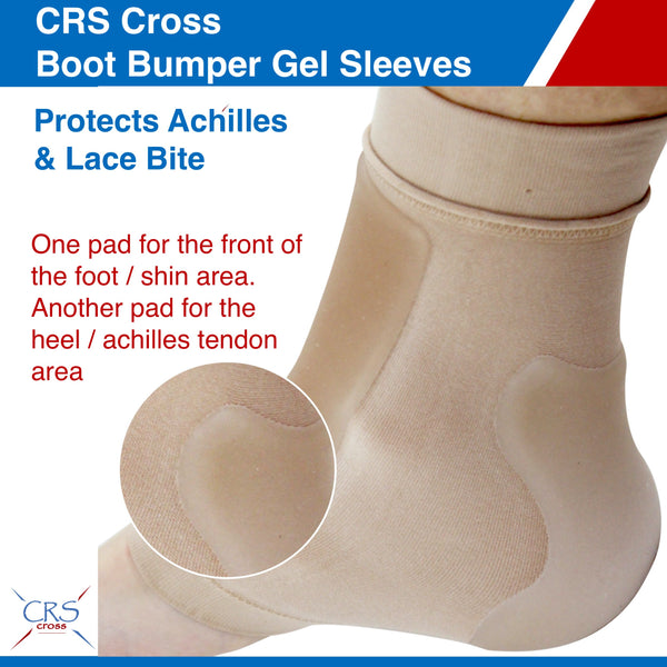 CRS Cross Boot Bumper Gel Pad Sleeve - Protection of Achilles Tendon & Lace Bite