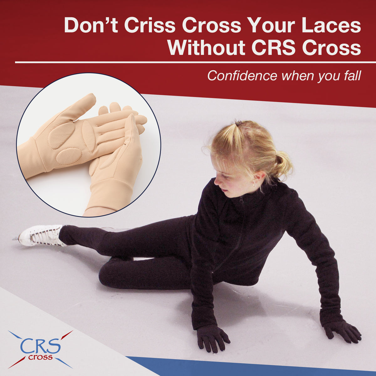 criss cross handschuhe CRS Figure Skating Padded Gloves HI589 (Tan color does not Color:Lady Blue Single Speed Trek Belt