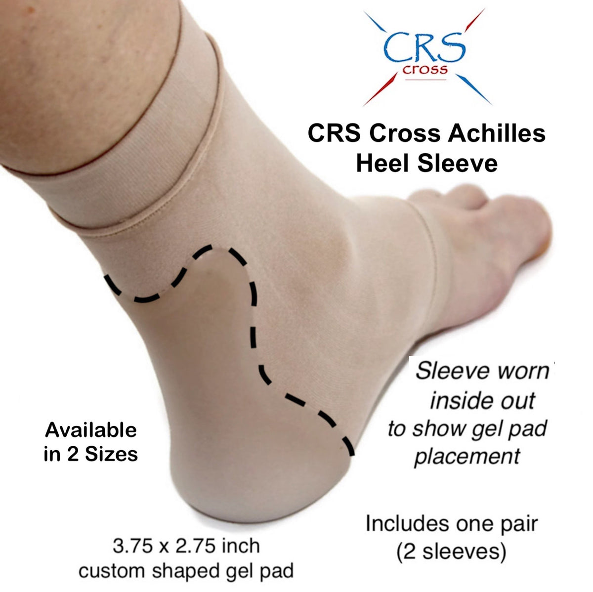 Achilles Heel Padded Sleeve - 1 Pair