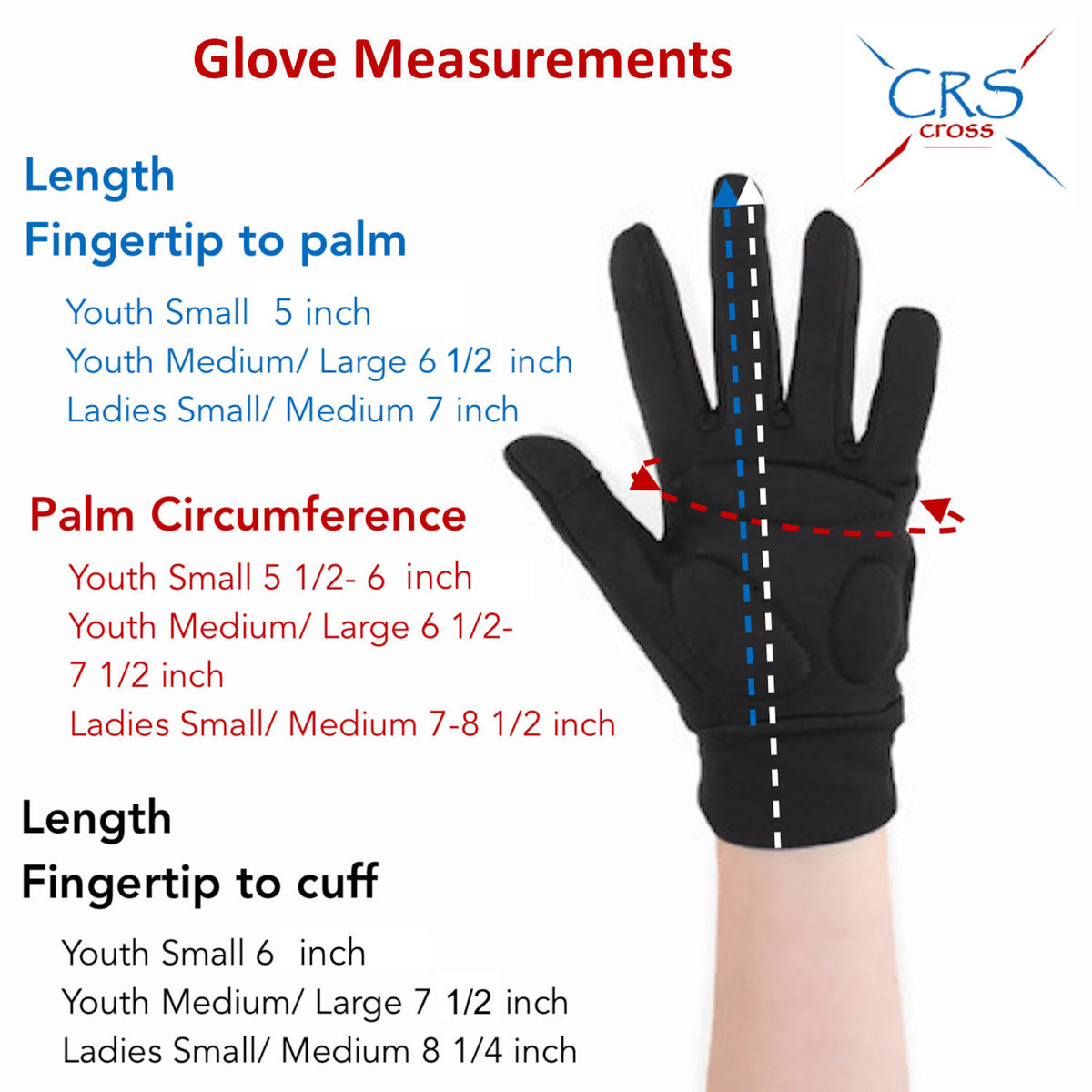 CRS Cross Figure Skating Padded Gloves Black