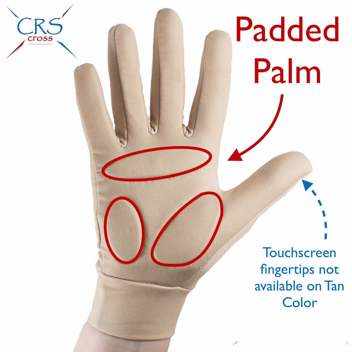 CRS Cross Figure Skating Padded Gloves Tan