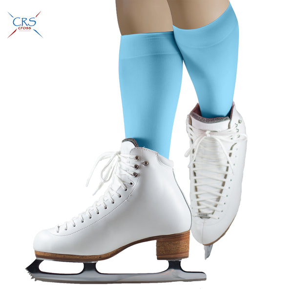 CRS Cross Figure Skate Socks (2 Pair) - Knee High Tights For Skating