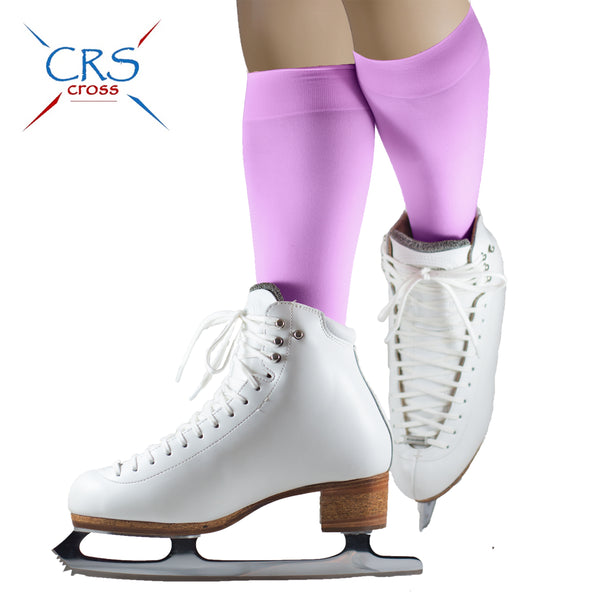 CRS Cross Figure Skate Socks (2 Pair) - Knee High Tights For Skating