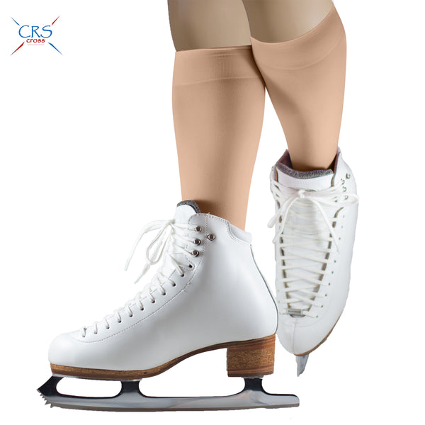 CRS Cross Figure Skate Socks (2 Pair) - Knee High Tights For Skating