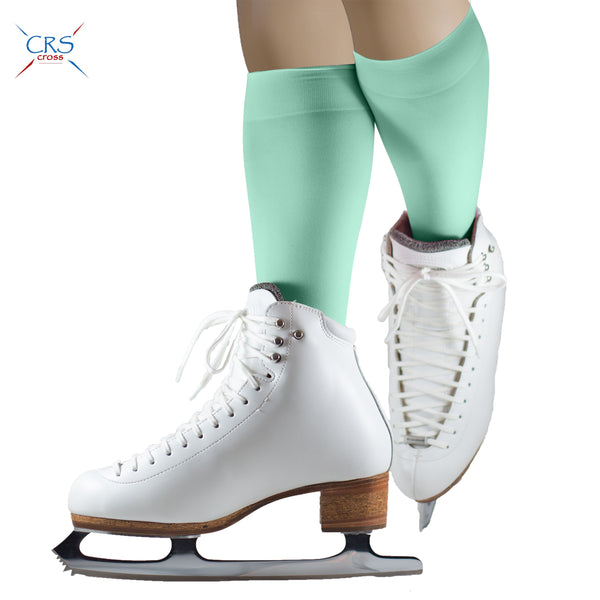CRS Cross Figure Skate Socks (2 Pair) - Knee High Tights For Skating