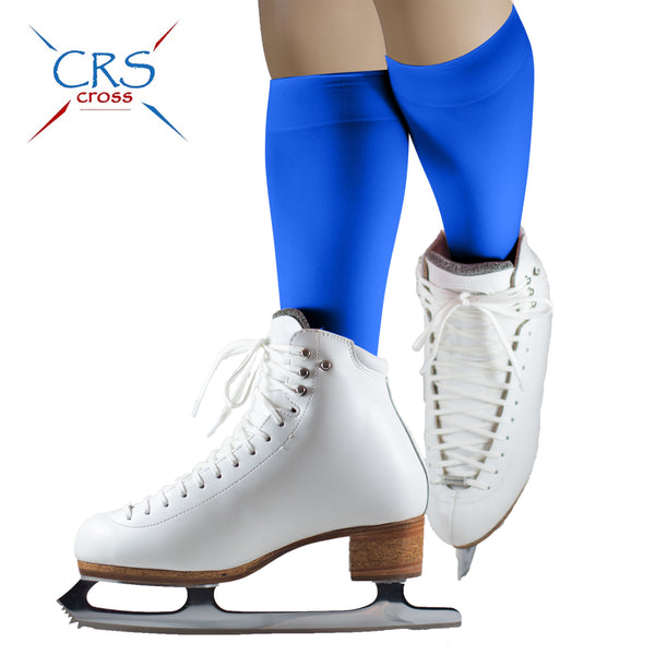 CRS Cross Figure Skate Socks (2 Pair) - Knee High Tights For Skating