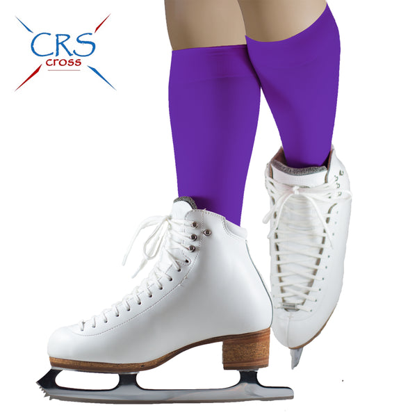 CRS Cross Figure Skate Socks (2 Pair) - Knee High Tights For Skating