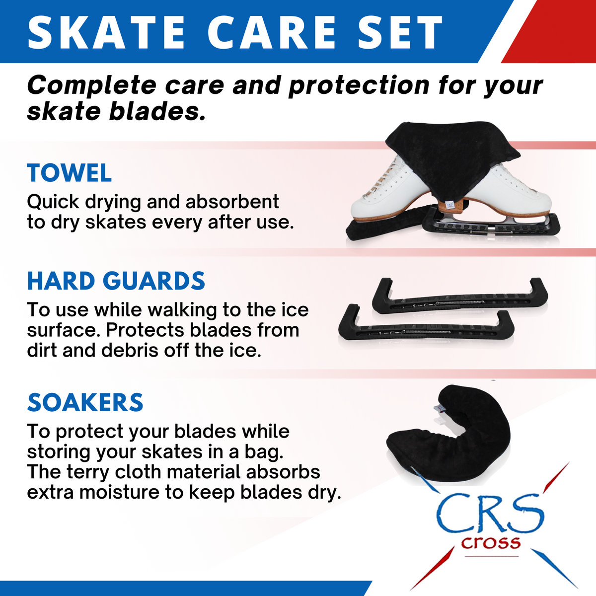 CRS Cross Skate Guards, Soakers & Towel Gift Set