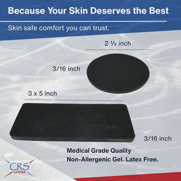 CRS Cross Gel Pads with Hook Fastener Backing
