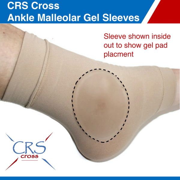 CRS Cross Ankle Malleolar Gel Sleeves - Premium Ankle Padded Skate Sock