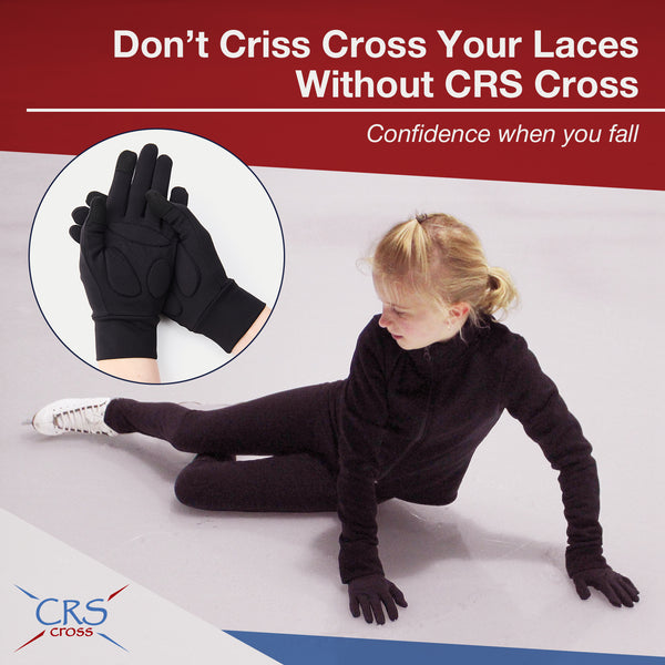 CRS Cross Figure Skating Padded Gloves - Black