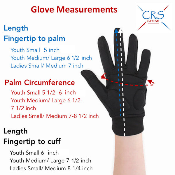 CRS Cross Figure Skating Padded Gloves - Black
