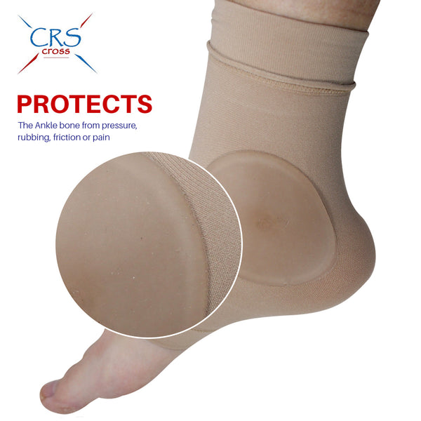 CRS Cross Ankle Malleolar Gel Sleeves - Premium Ankle Padded Skate Sock