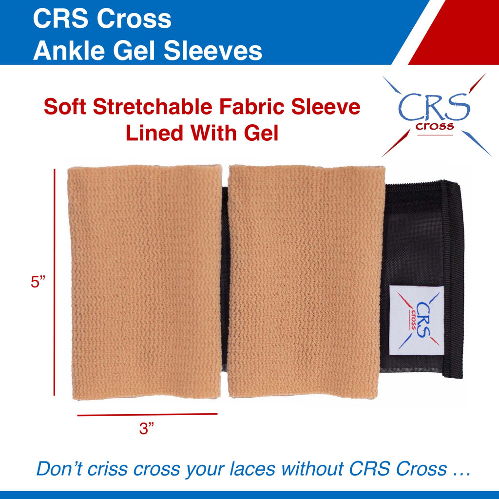 CRS Cross Cheville Gel Sleeve – Chaussettes rembourrées de protection de la  cheville (patinage artistique, hockey, roller, roues alignées, équitation