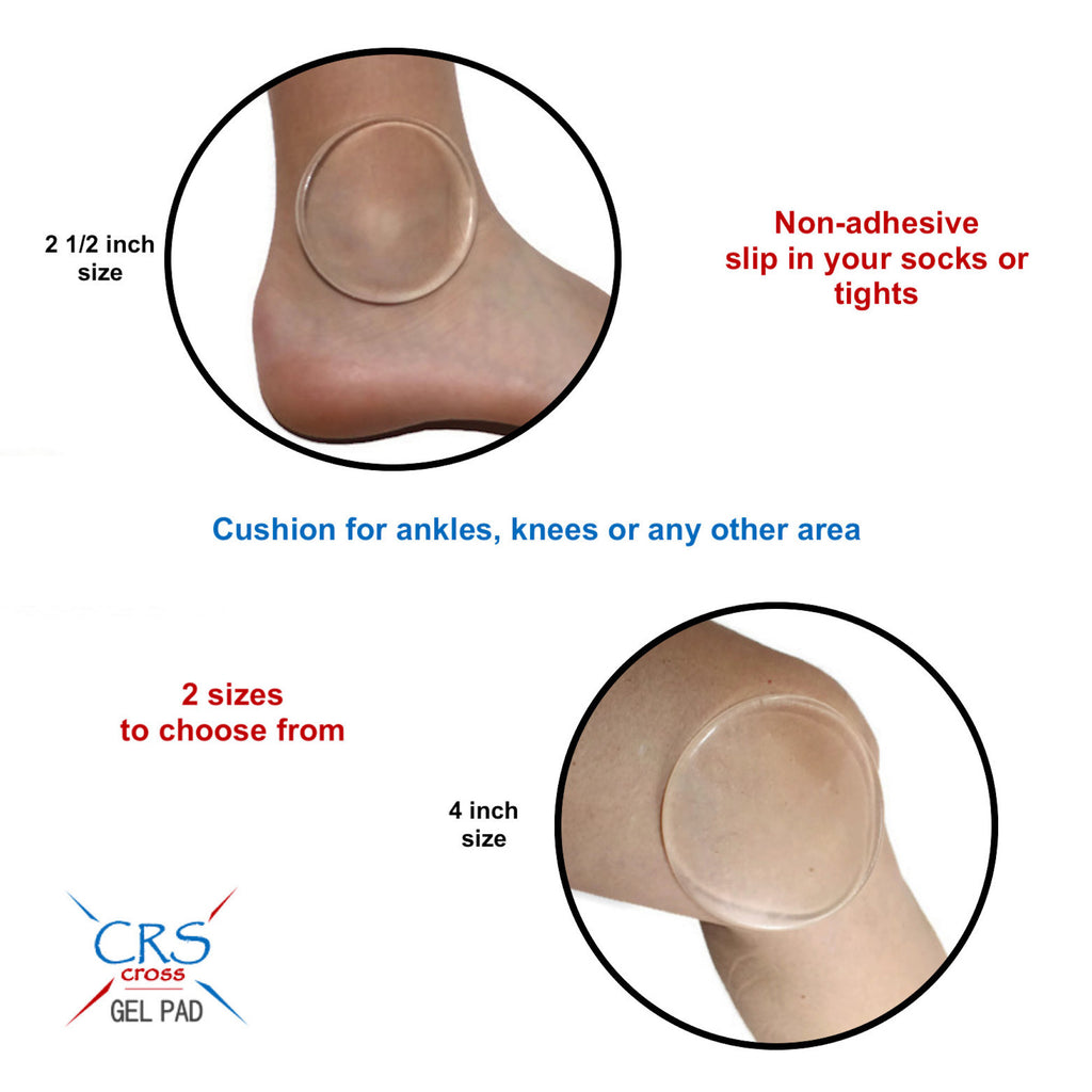 CRS Cross Ankle Gel Discs - 4 inch Body Gel Pads. Cushion and  Protection for Ice Skating, Hockey, Roller skating, Inline, Hiking, Riding,  and Ski Boots. : Sports & Outdoors