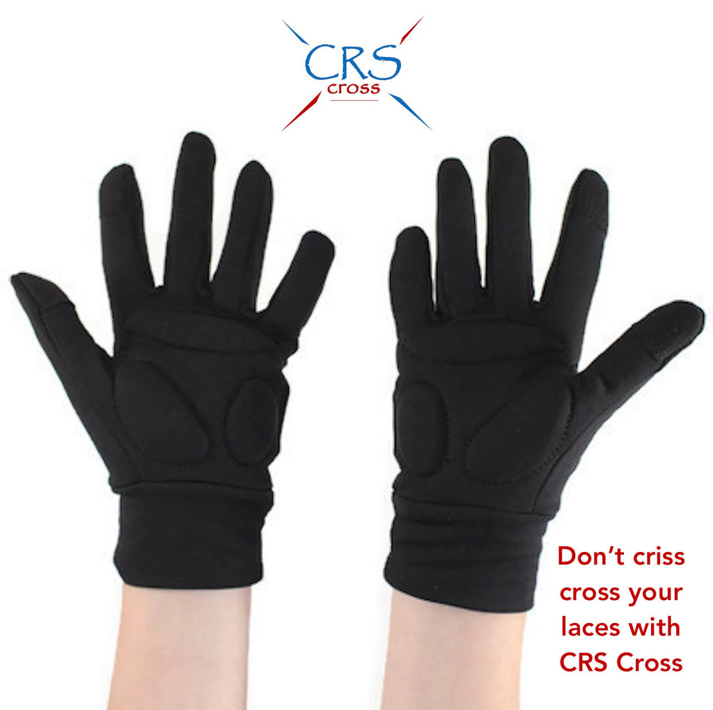 CRS Cross Figure Skating Padded Gloves - Black