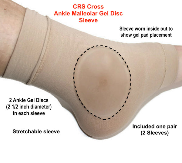 CRS Cross Ankle Malleolar Gel Sleeves - Premium Ankle Padded Skate Sock