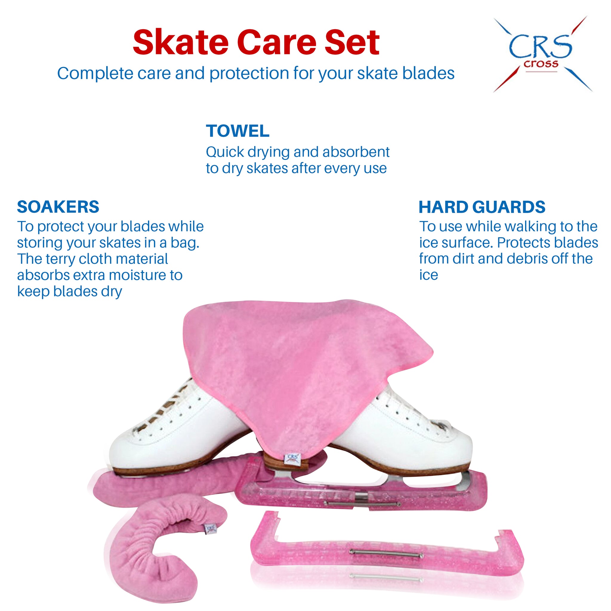 Girls store figure skates,ice skating bag and blade guards